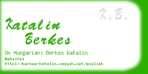 katalin berkes business card